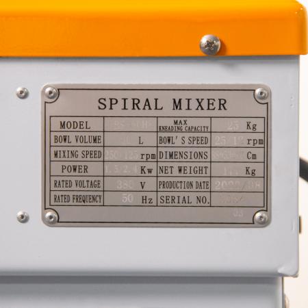 spiral mixer,25kg spiral mixer